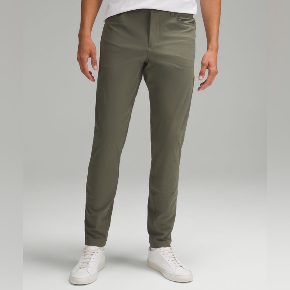 Mens Lululemon ABC 5 Pocket Pant Classic Fit Olive Green 32x34